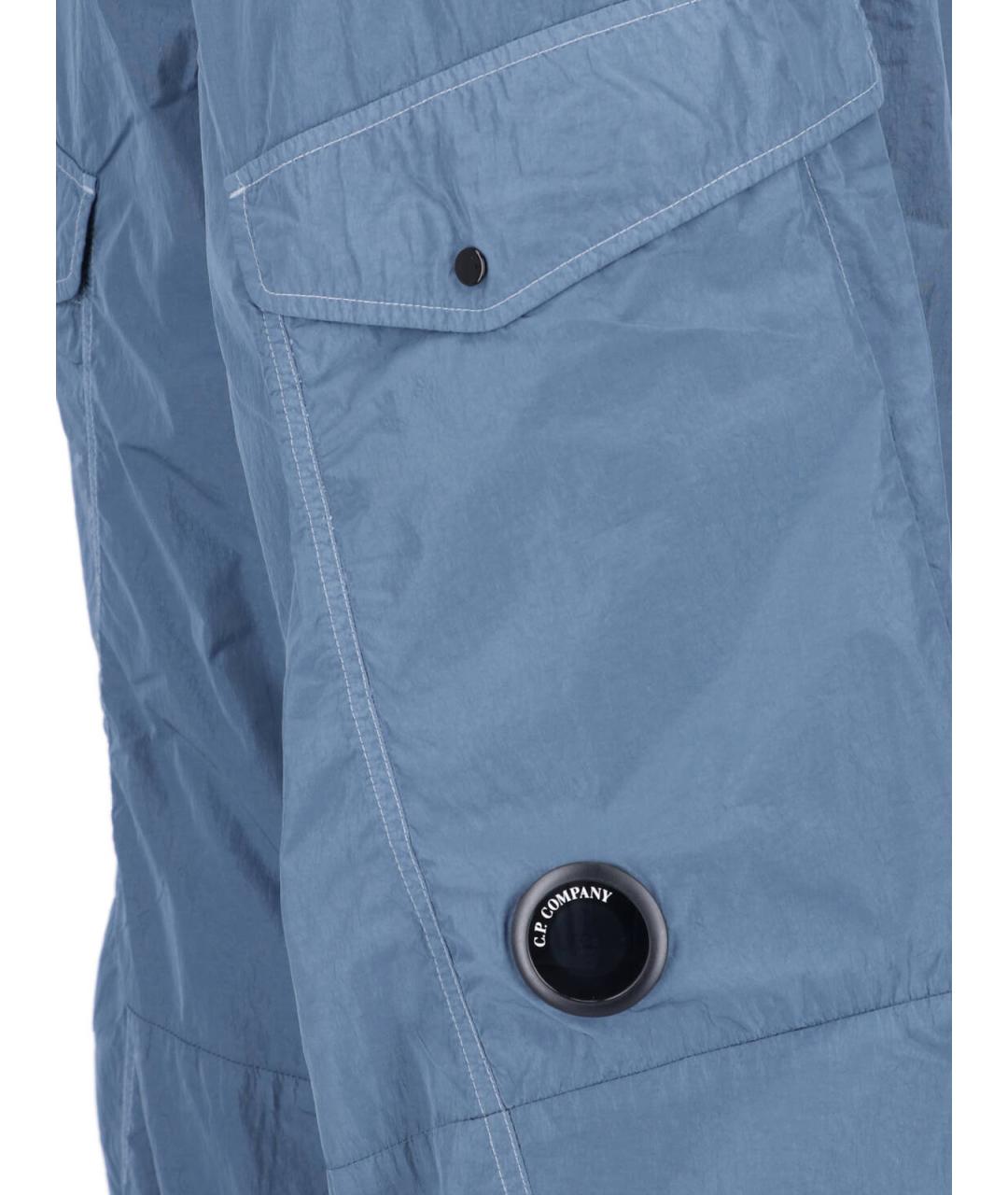 CP COMPANY Синие полиамидовые повседневные брюки, фото 4