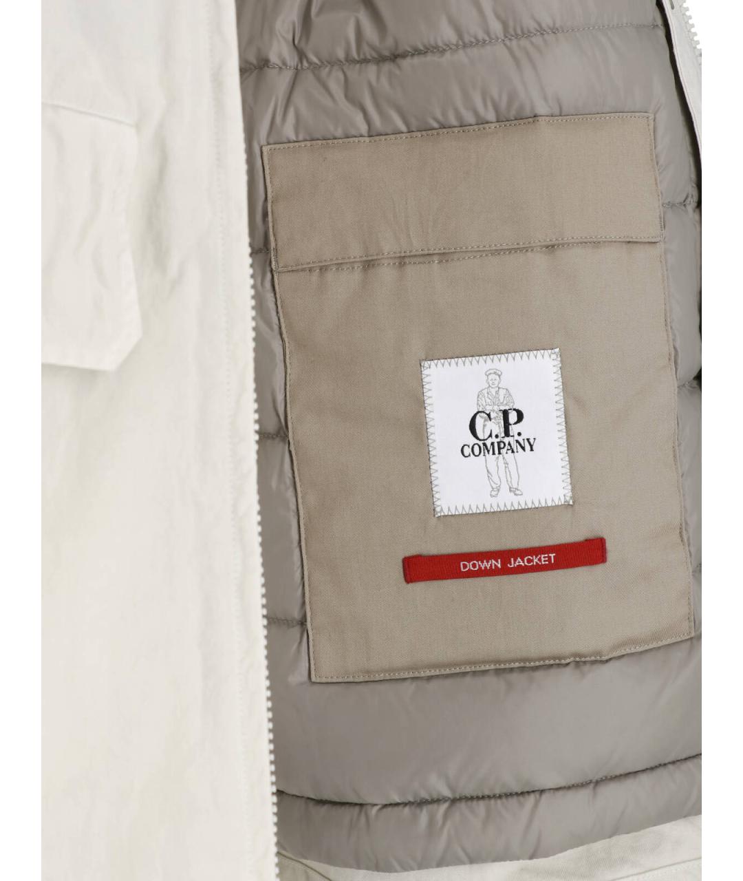 CP COMPANY Бежевая полиамидовая куртка, фото 4