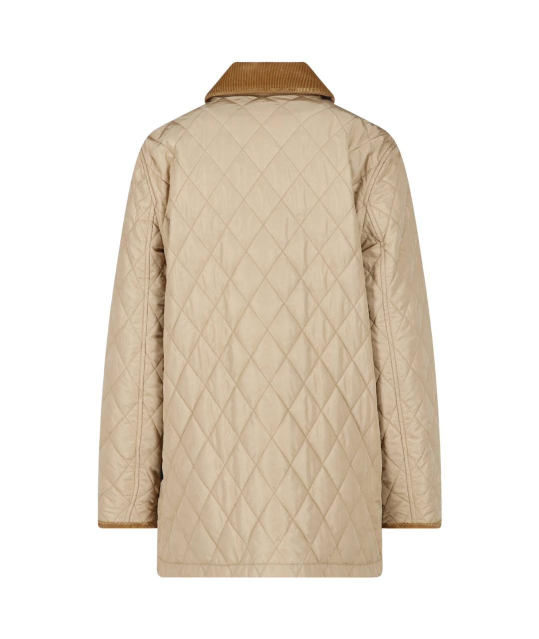 BURBERRY Бежевая полиамидовая куртка, фото 2