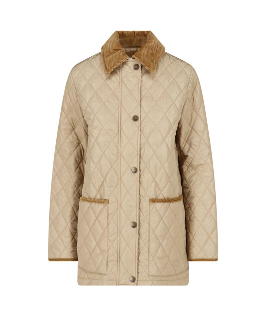 BURBERRY Бежевая полиамидовая куртка, фото 1