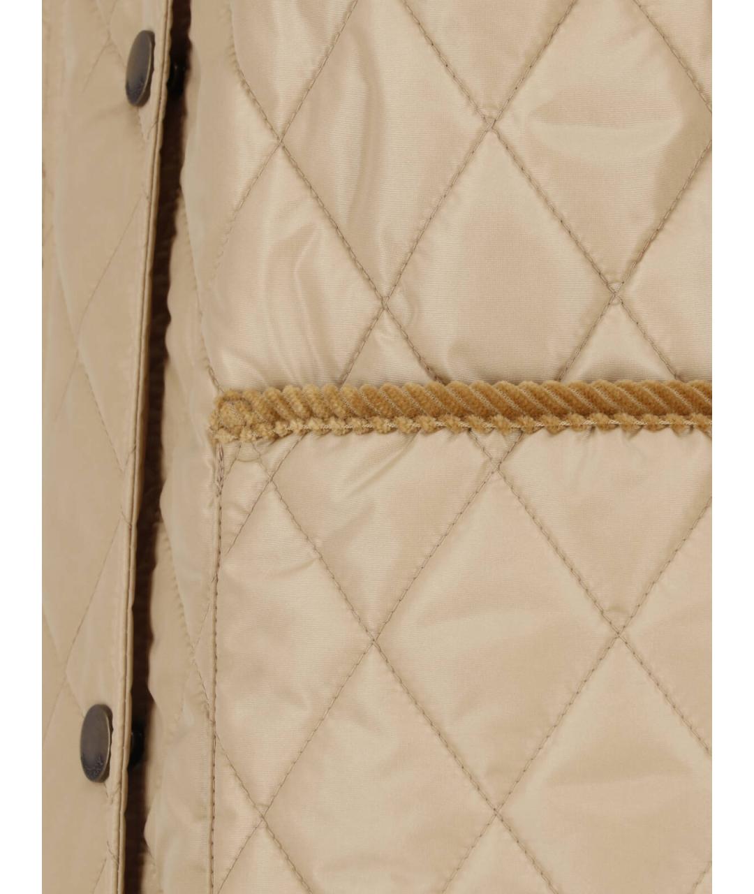 BURBERRY Бежевая полиамидовая куртка, фото 5