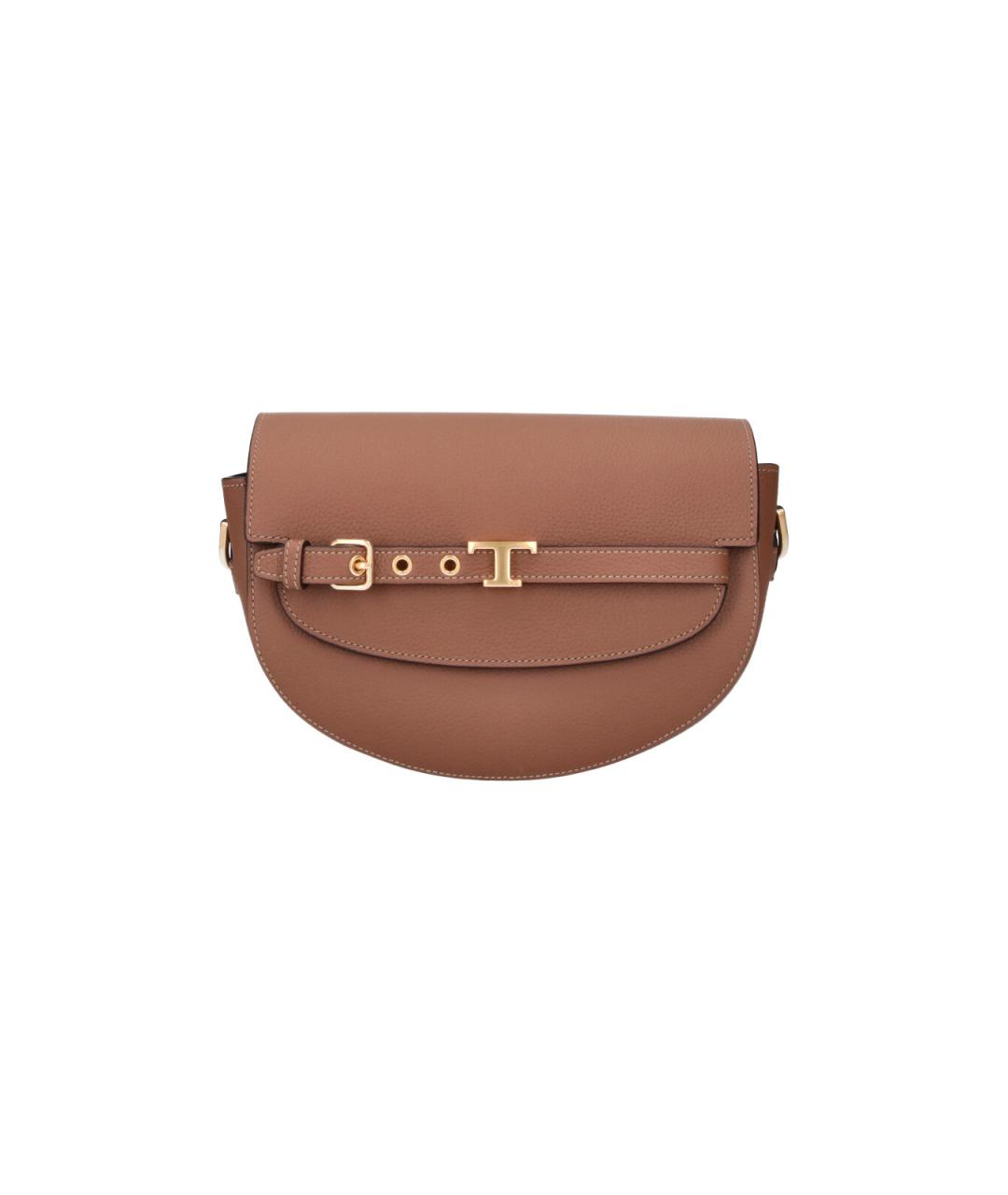 TOD'S Коричневая кожаная сумка через плечо, фото 1