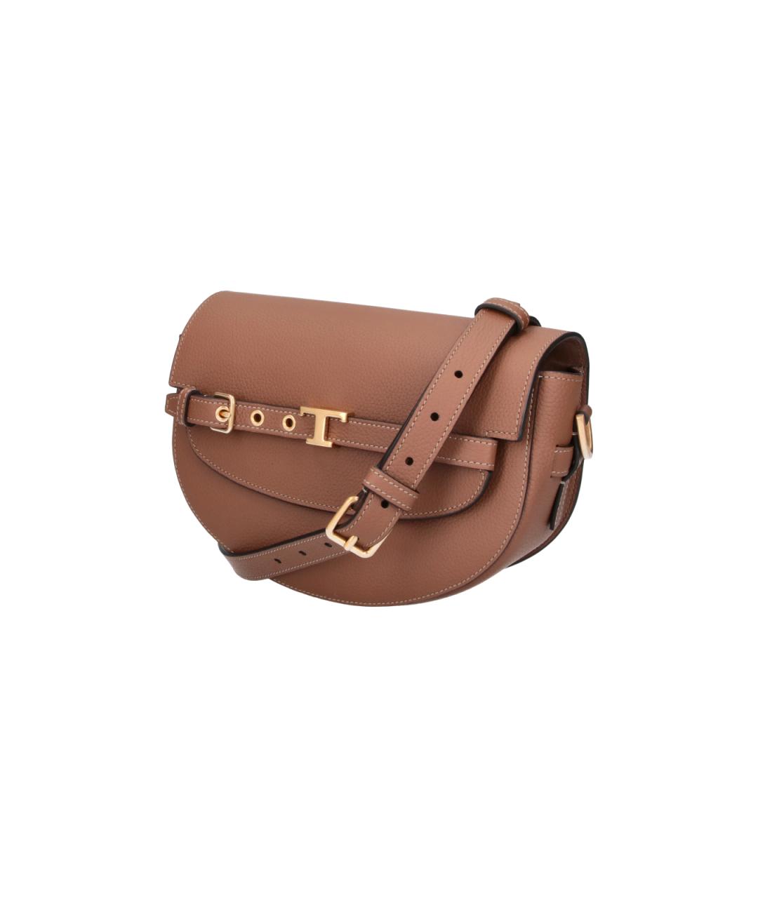 TOD'S Коричневая кожаная сумка через плечо, фото 2
