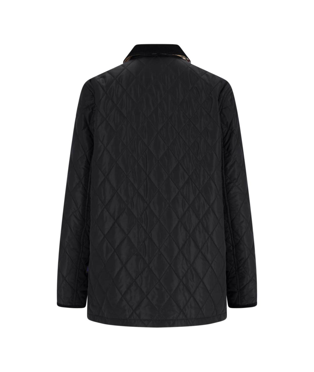 BURBERRY Черная полиамидовая куртка, фото 2