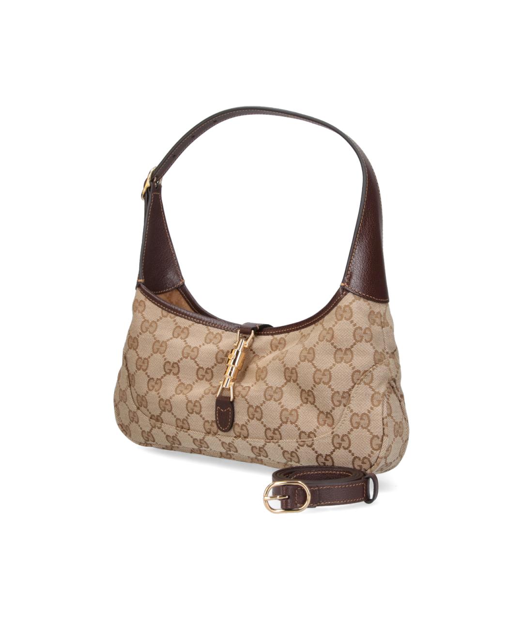 GUCCI Бежевая тканевая сумка через плечо, фото 2