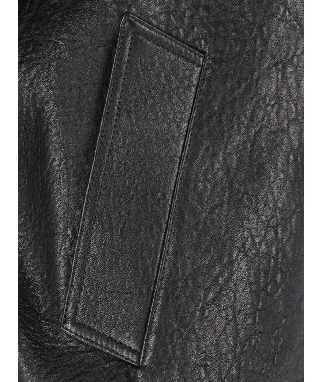 SAINT LAURENT Черная кожаная куртка, фото 4