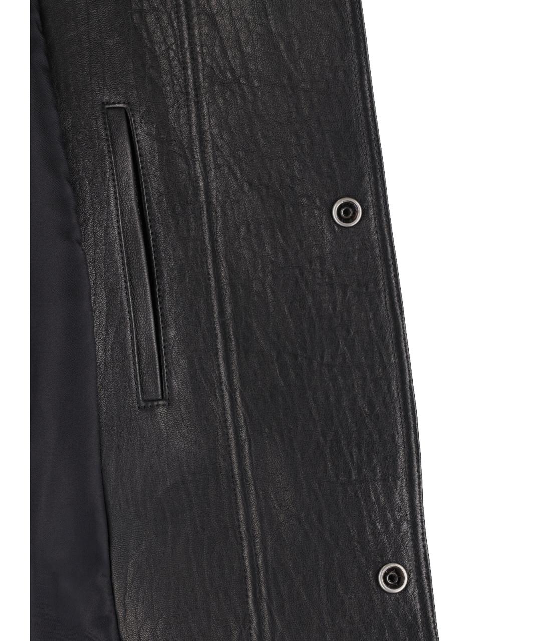 SAINT LAURENT Черная кожаная куртка, фото 5