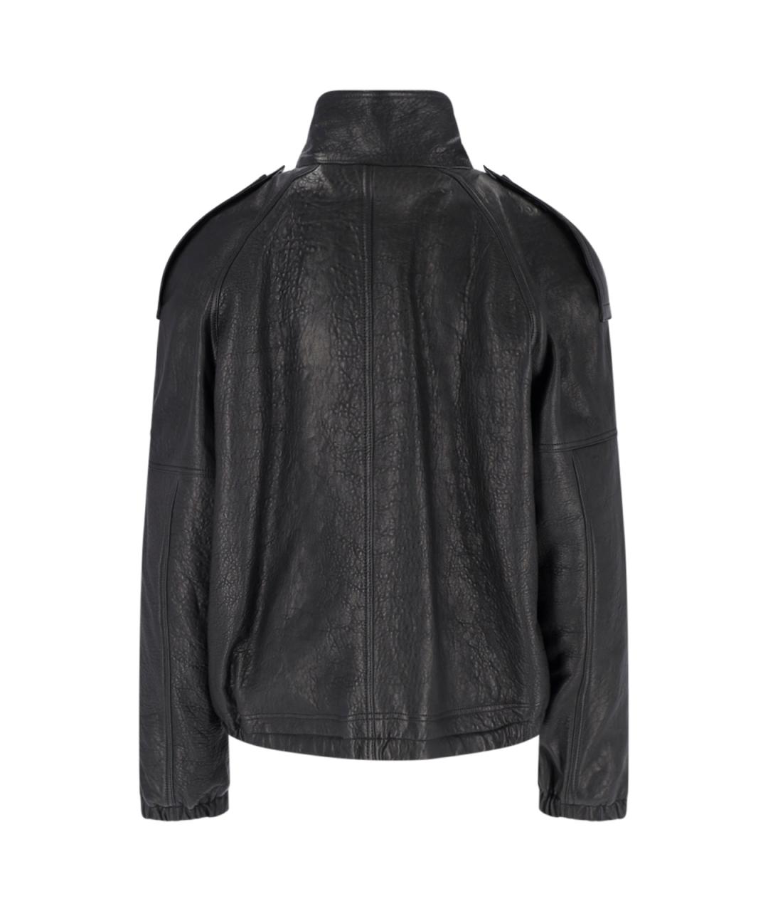 SAINT LAURENT Черная кожаная куртка, фото 2