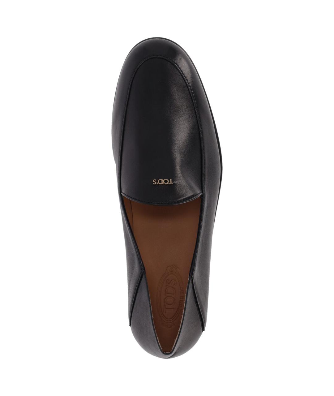 TOD'S Черные кожаные лоферы, фото 5