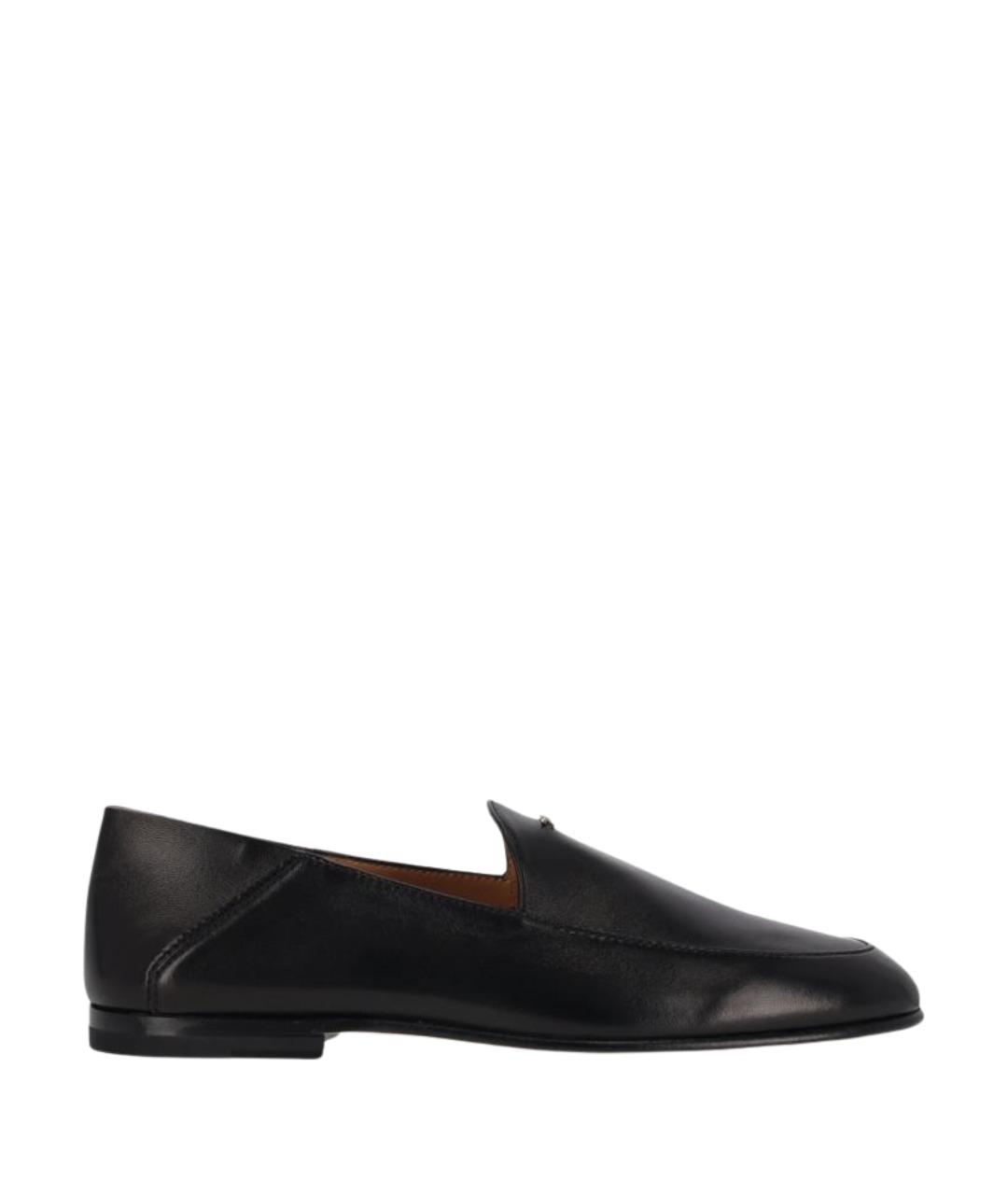 TOD'S Черные кожаные лоферы, фото 1
