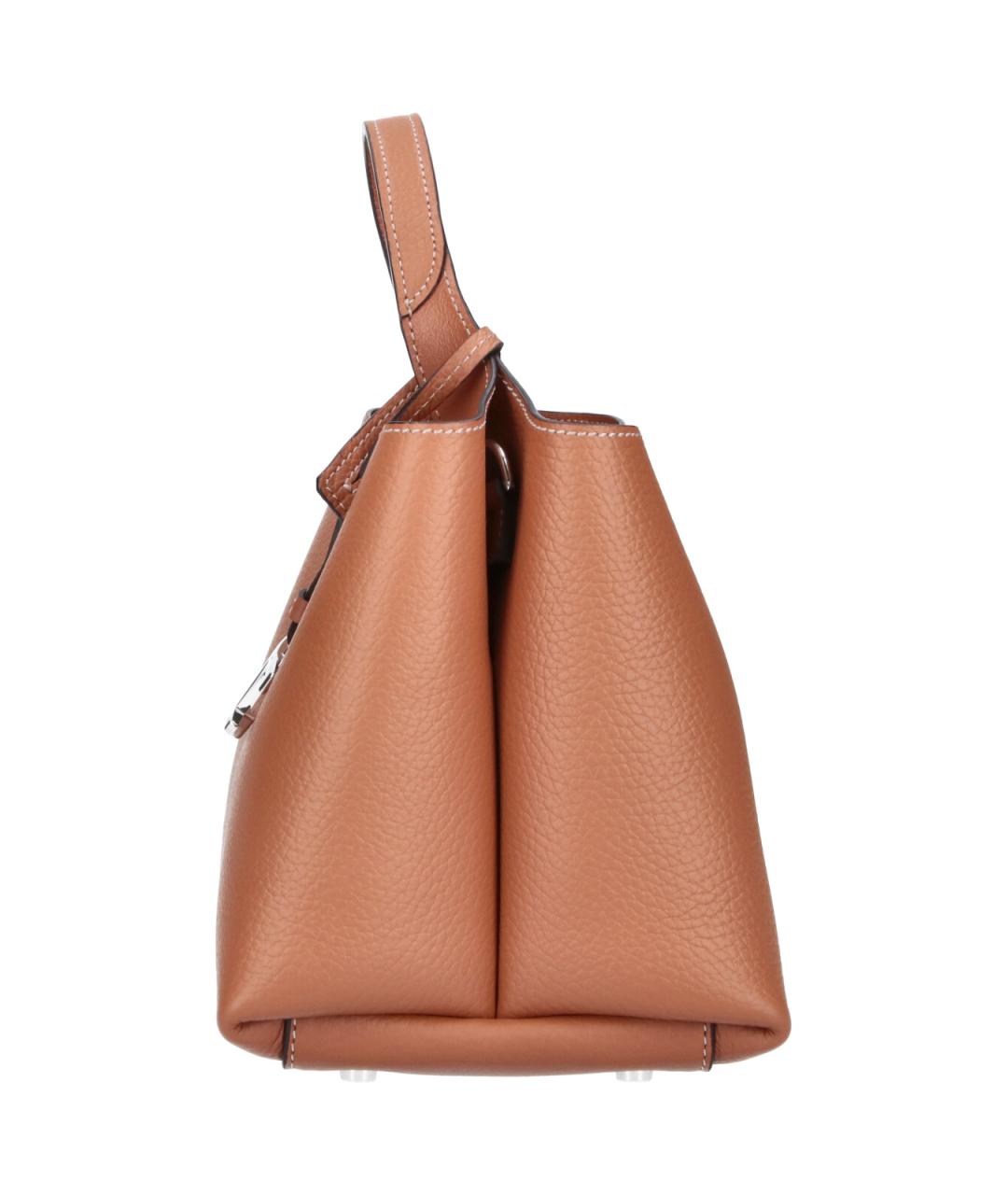 TOD'S Коричневая кожаная сумка тоут, фото 5