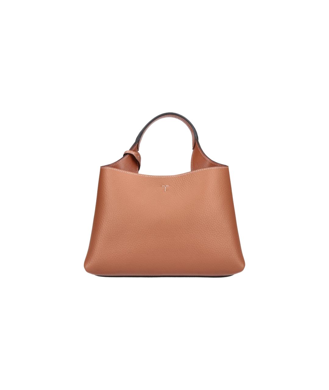 TOD'S Коричневая кожаная сумка тоут, фото 3