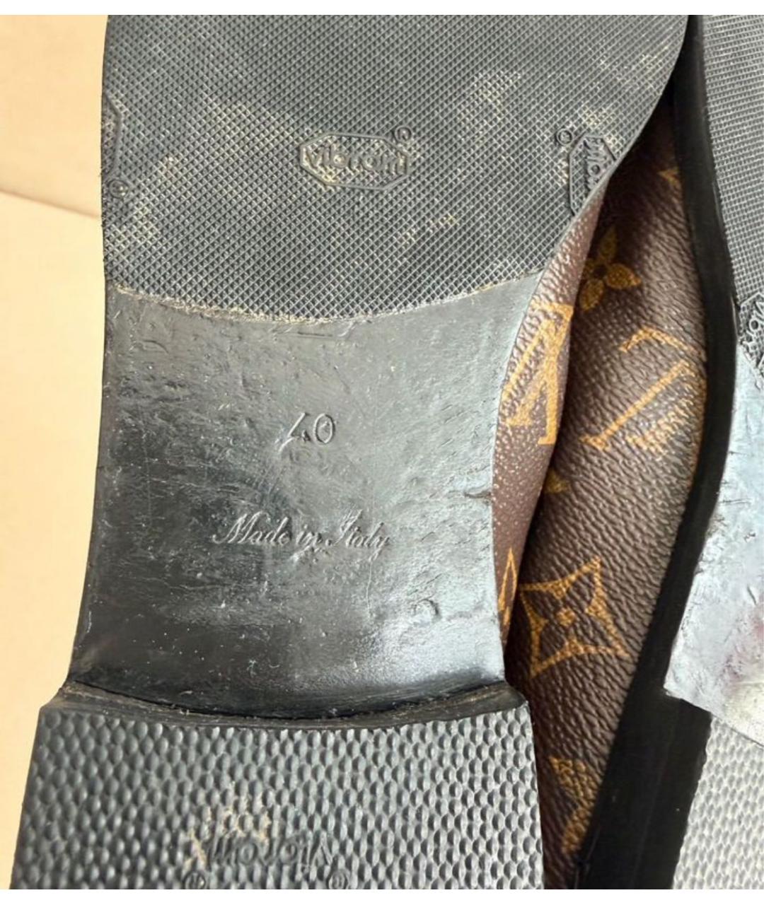 LOUIS VUITTON Коричневые лоферы, фото 6