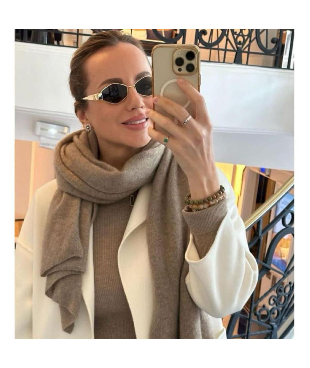 CELINE Серебряные металлические солнцезащитные очки, фото 3