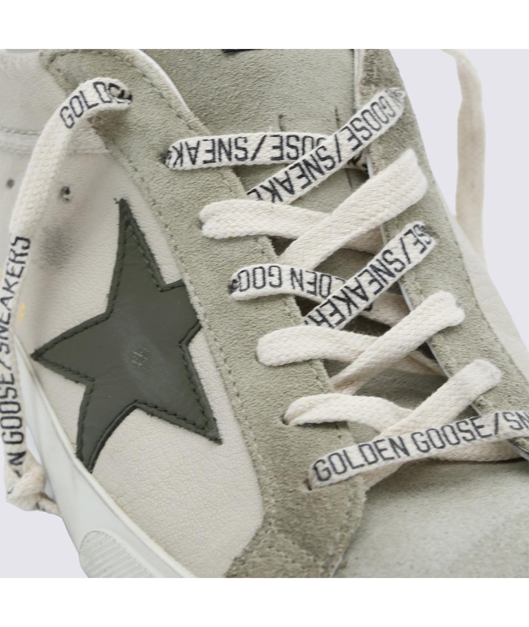 GOLDEN GOOSE Серые кожаные низкие кроссовки / кеды, фото 4
