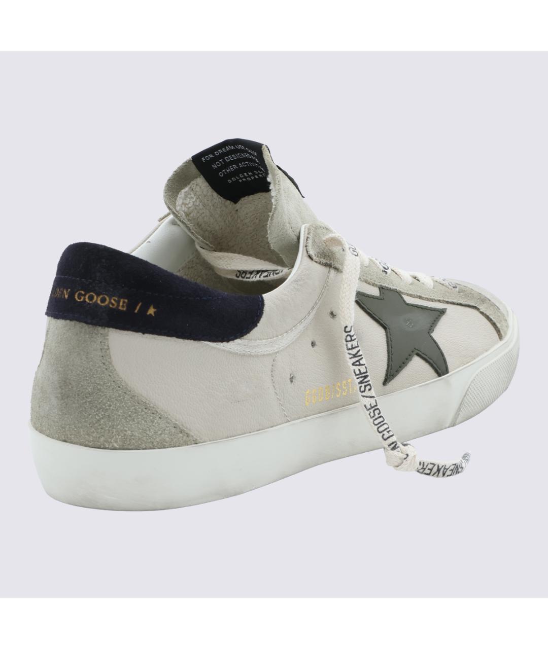 GOLDEN GOOSE Серые кожаные низкие кроссовки / кеды, фото 3
