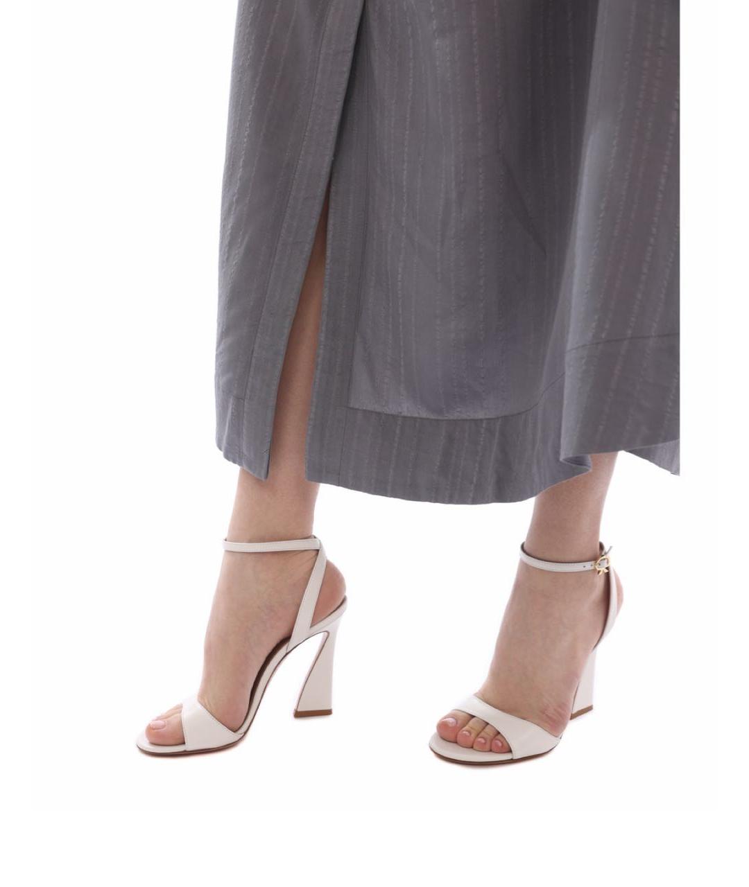 GIANVITO ROSSI Желтые кожаные босоножки, фото 6