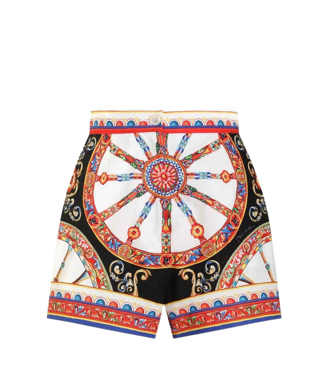 DOLCE&GABBANA Мульти хлопковые шорты, фото 1