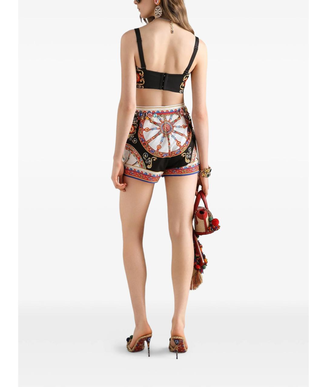 DOLCE&GABBANA Мульти хлопковые шорты, фото 3