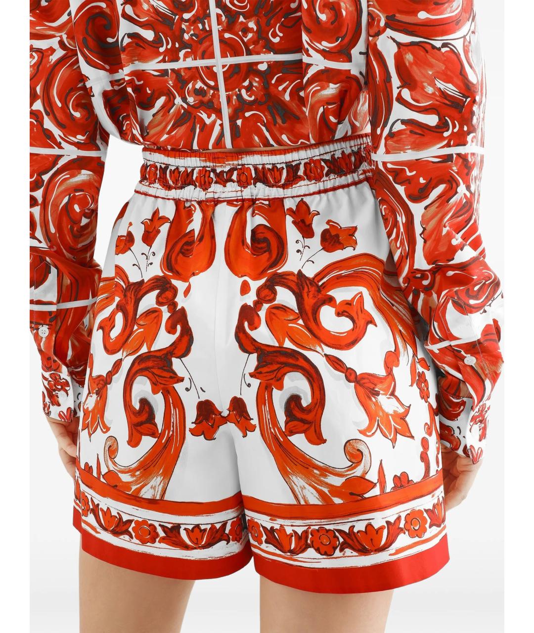 DOLCE&GABBANA Оранжевые хлопковые шорты, фото 5