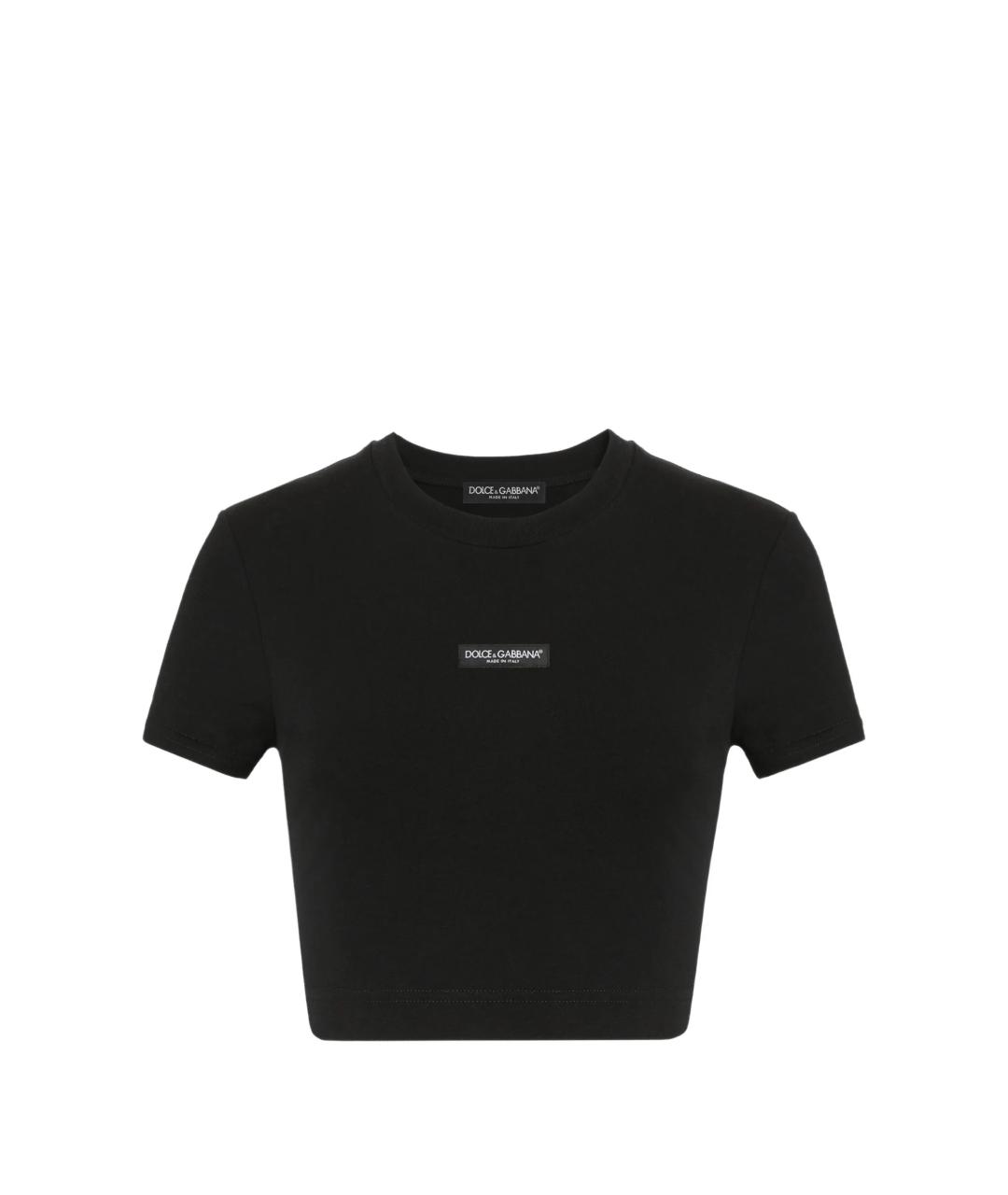 DOLCE&GABBANA Черная хлопковая футболка, фото 1