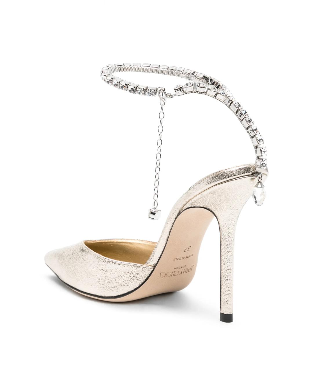 JIMMY CHOO Серебряные кожаные туфли, фото 3