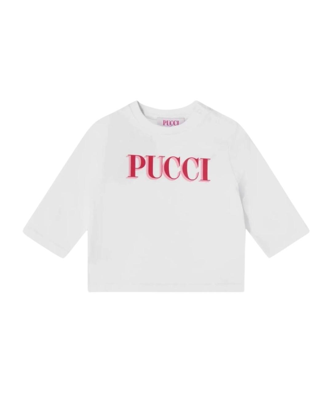 EMILIO PUCCI Белый хлопковый футболка / топ, фото 1