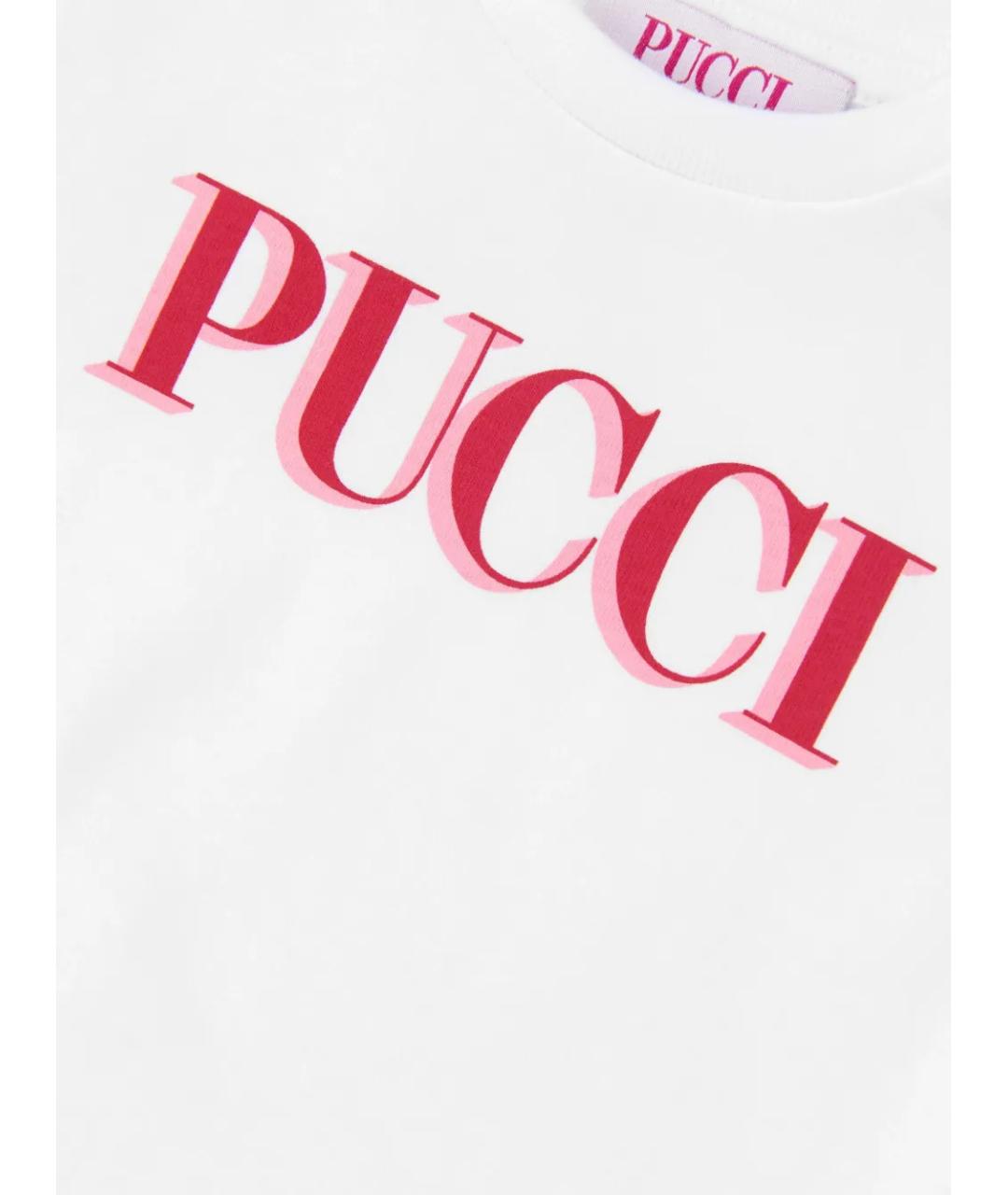 EMILIO PUCCI Белый хлопковый футболка / топ, фото 4