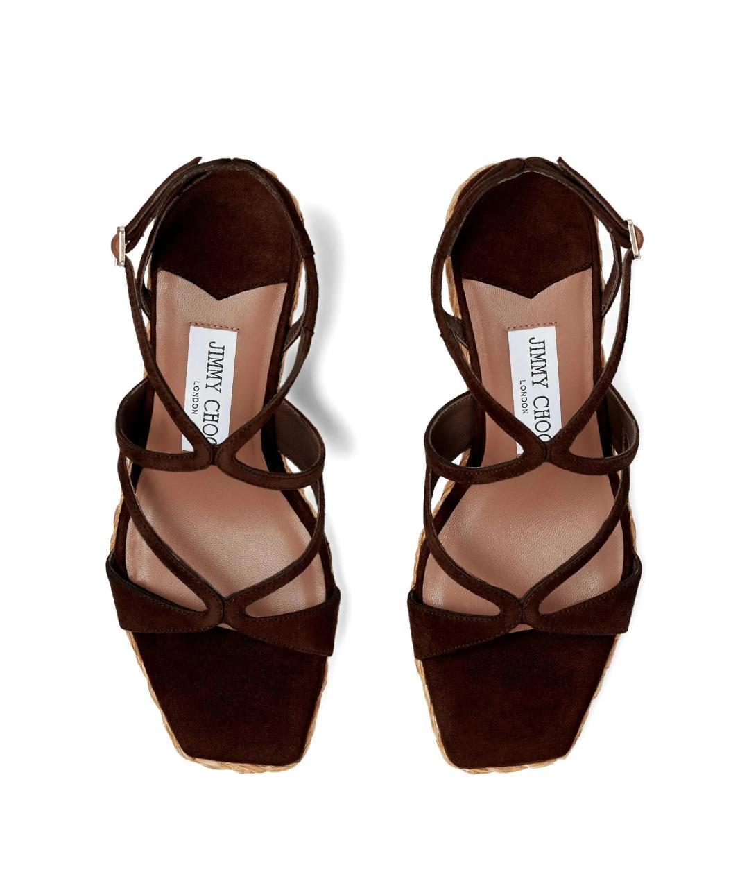 JIMMY CHOO Коричневые босоножки, фото 4