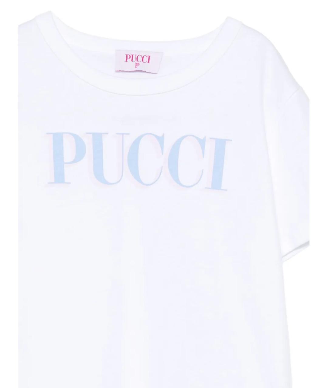 EMILIO PUCCI Белый хлопковый детская футболка / топ, фото 3