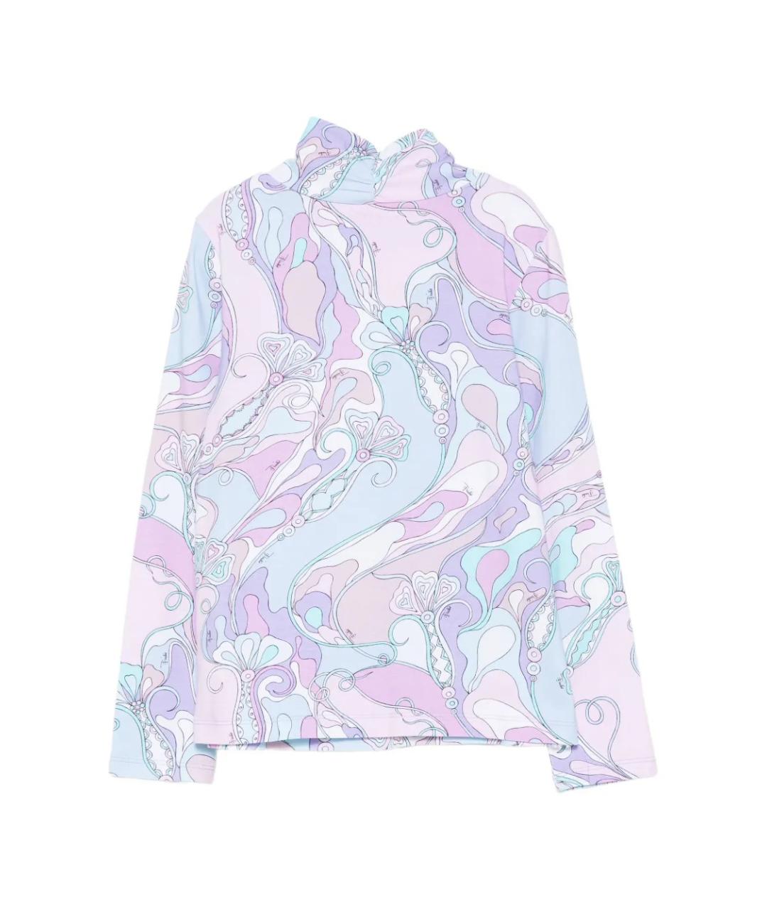EMILIO PUCCI Голубая хлопковая рубашка/блузка, фото 2