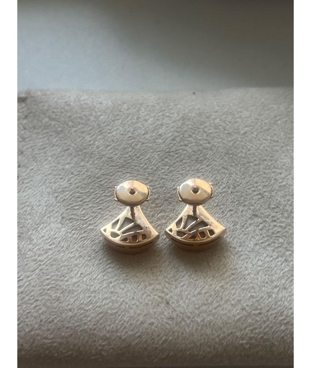 BVLGARI Белые серьги из розового золота, фото 3