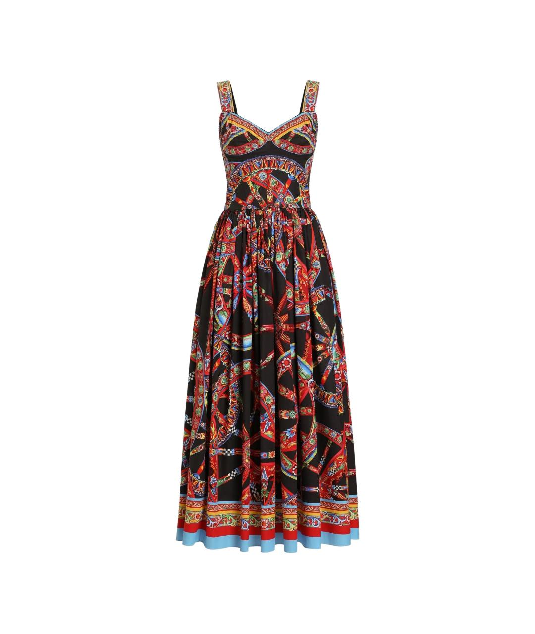 DOLCE&GABBANA Мульти хлопковое платье, фото 1