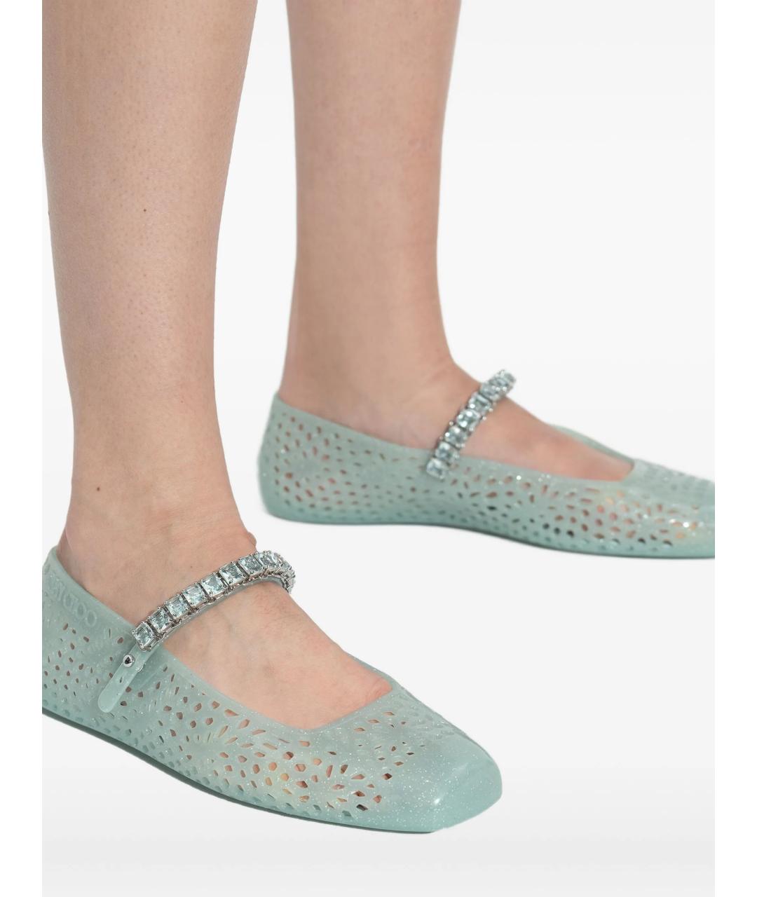 JIMMY CHOO Бирюзовые балетки, фото 6