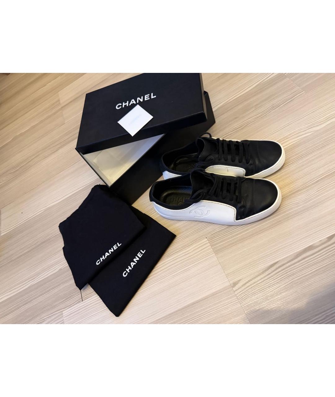 CHANEL Белые кожаные кеды, фото 6