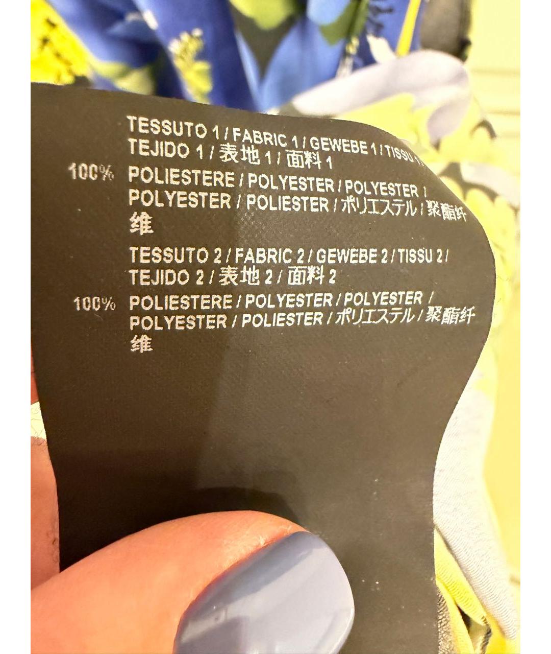 BALENCIAGA Мульти полиэстеровое повседневное платье, фото 7