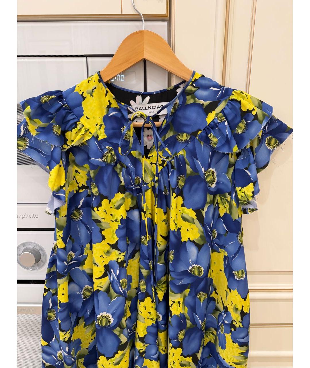 BALENCIAGA Мульти полиэстеровое повседневное платье, фото 3