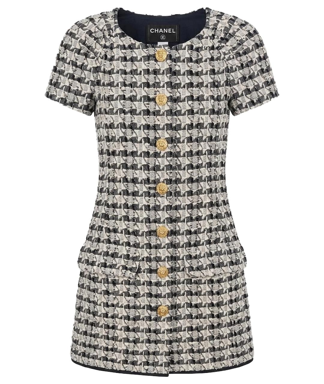 CHANEL Мульти твидовое платье, фото 1