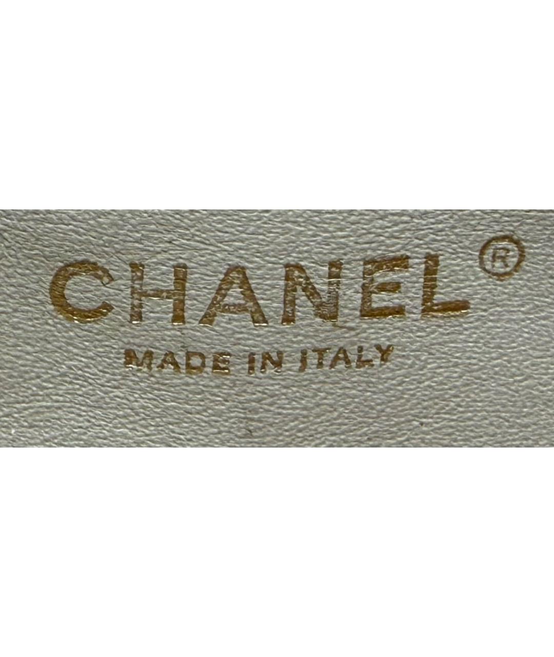 CHANEL Бежевая кожаная сумка через плечо, фото 7