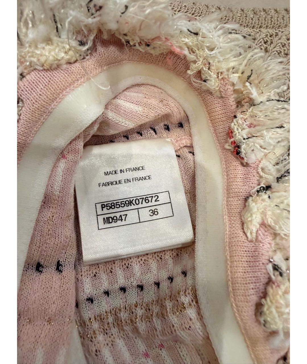 CHANEL Розовая хлопковая майка, фото 6