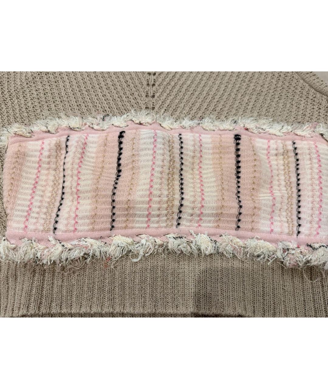 CHANEL Розовая хлопковая майка, фото 8