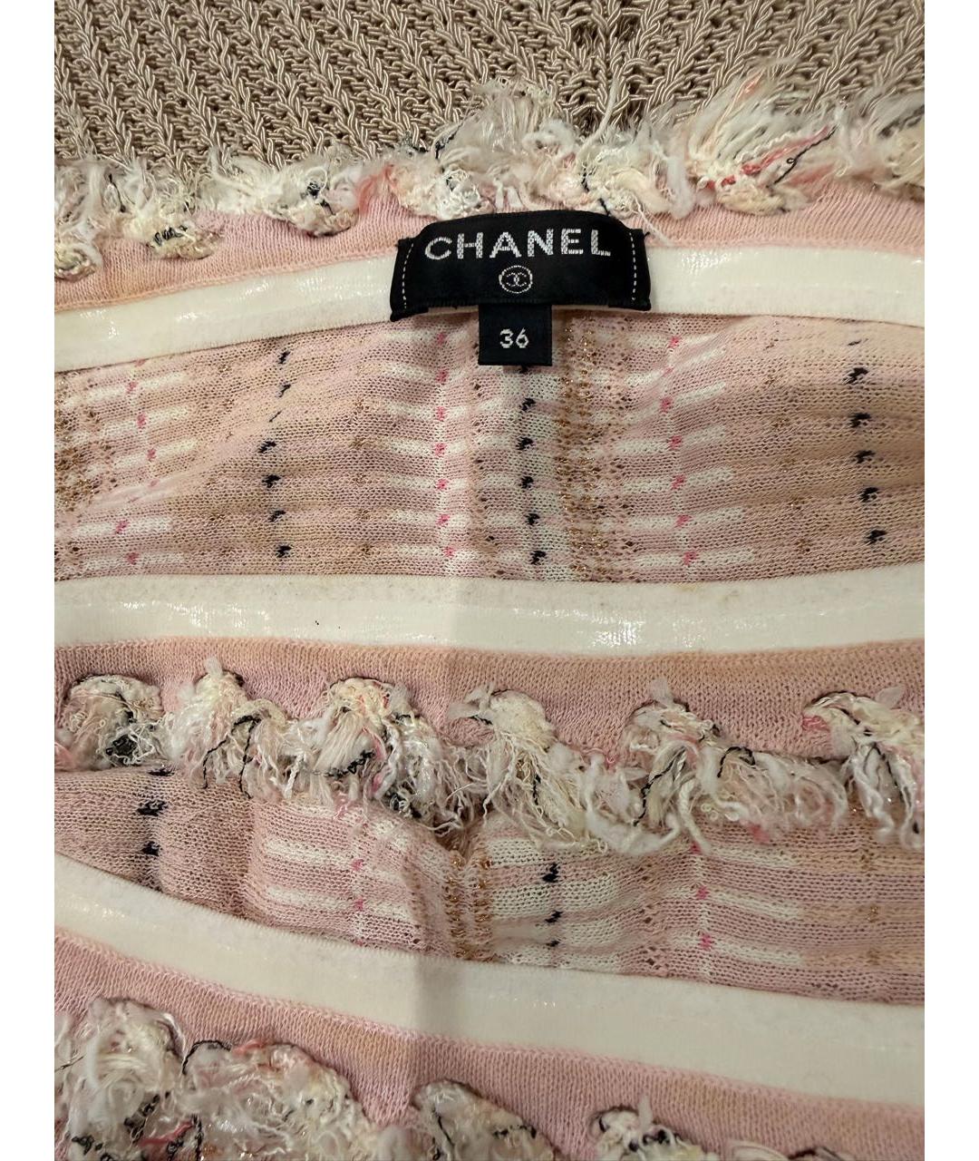 CHANEL Розовая хлопковая майка, фото 5