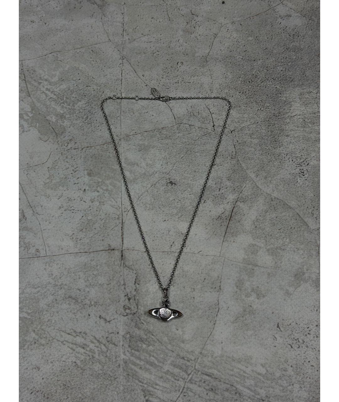 VIVIENNE WESTWOOD Серебряное металлическое колье, фото 6