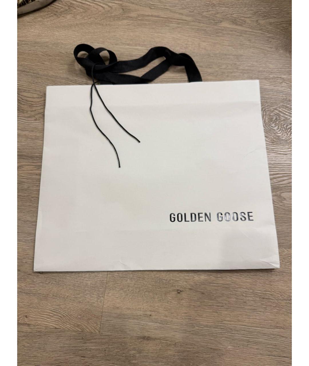 GOLDEN GOOSE Коричневые кожаные низкие кроссовки / кеды, фото 7