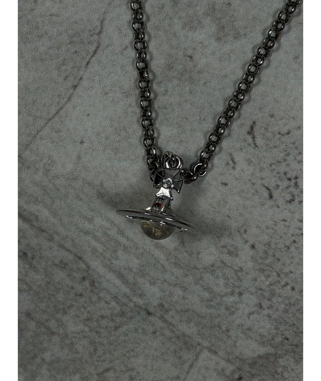 VIVIENNE WESTWOOD Серебряное металлическое колье, фото 2