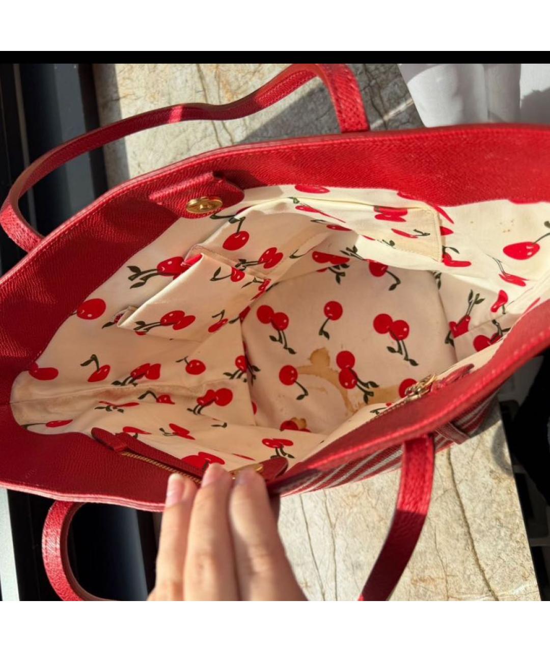 DOLCE&GABBANA Красная сумка тоут, фото 8