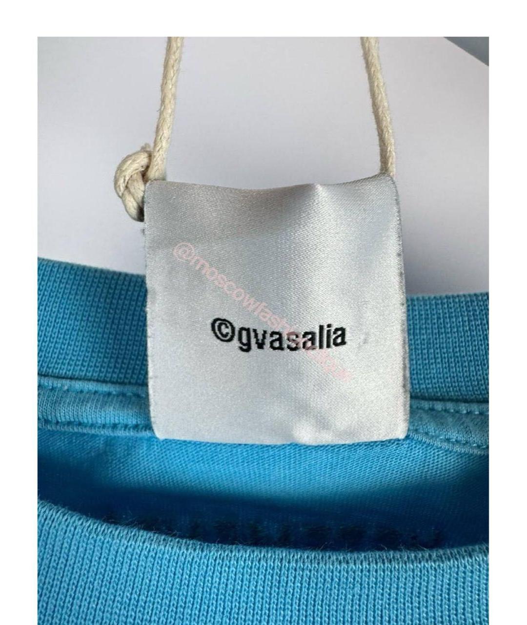 VETEMENTS Бирюзовая хлопковая футболка, фото 6