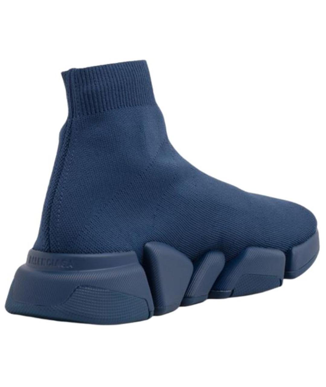 BALENCIAGA Синие текстильные низкие кроссовки / кеды, фото 3