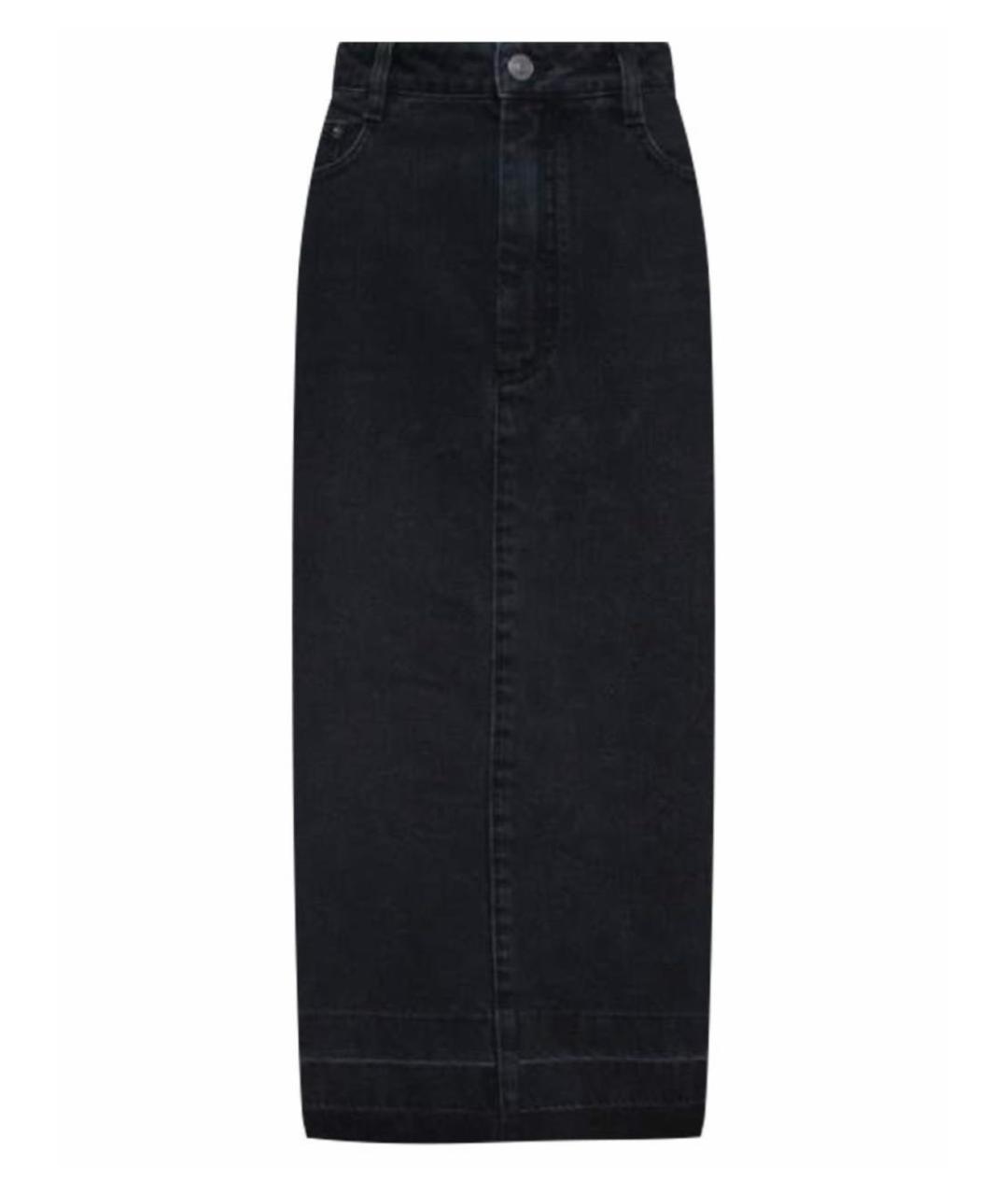 GIVENCHY Черная хлопковая юбка миди, фото 1