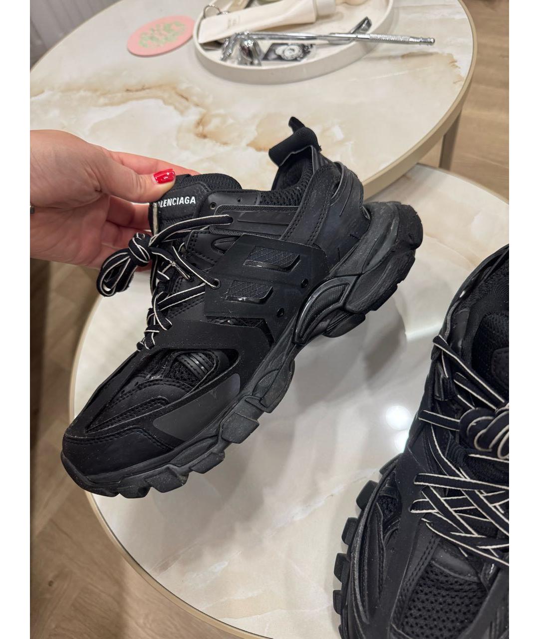 BALENCIAGA Черные резиновые низкие кроссовки / кеды, фото 2